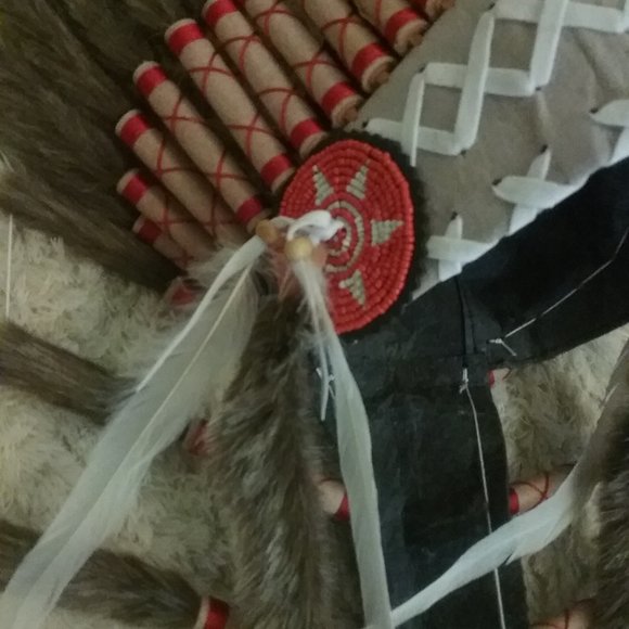 Stunning NAVAJO Custom Made Native American Headdress - Picture 3 of 9